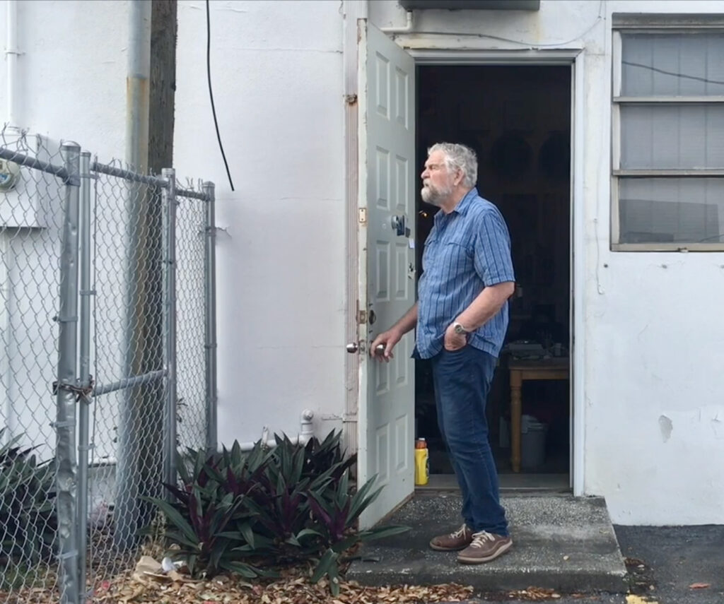 Robert at studio door